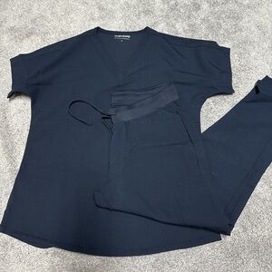 Mandala Midnight Blue Scrub Set